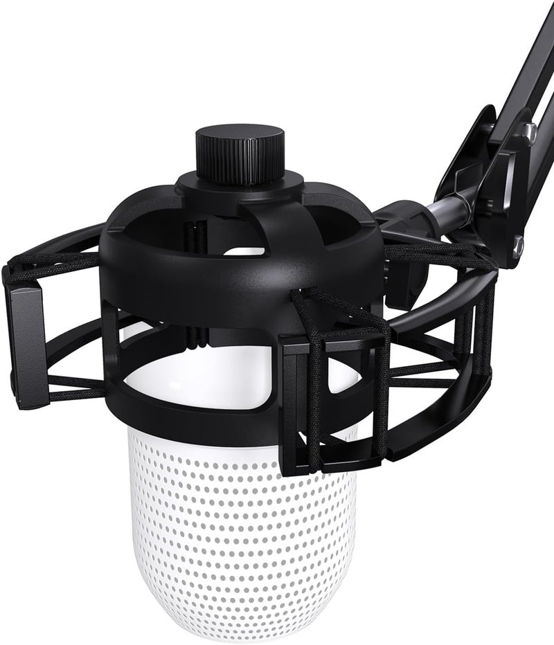 Etour Custom Built for Razer Seiren Shock Mount Anti-Vibration Suspension Elastic Shock Mount Holder Clip Mics Stand with Screw Adapter Compatible with Razer Seiren V3 Mini USB V2 Microphone - Image 1